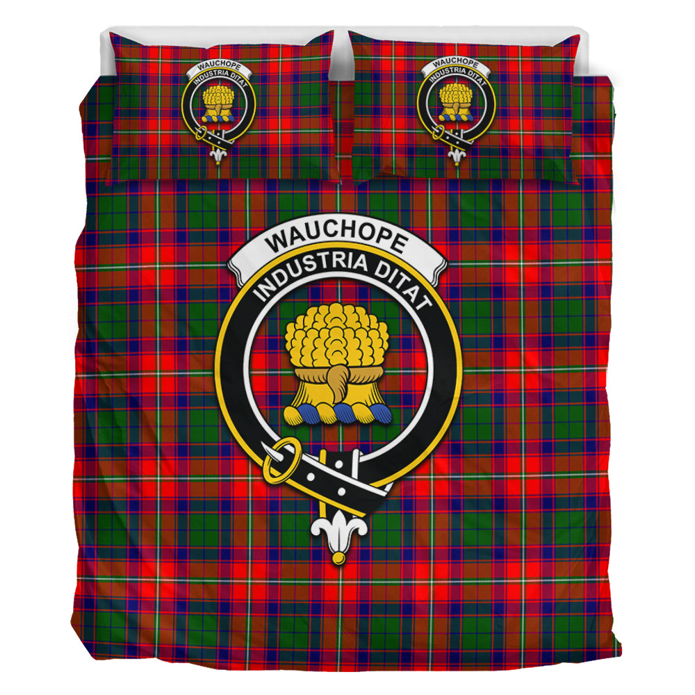 Wauchope Tartan Bedding Set with Family Crest - Tartan Vibes Clothing