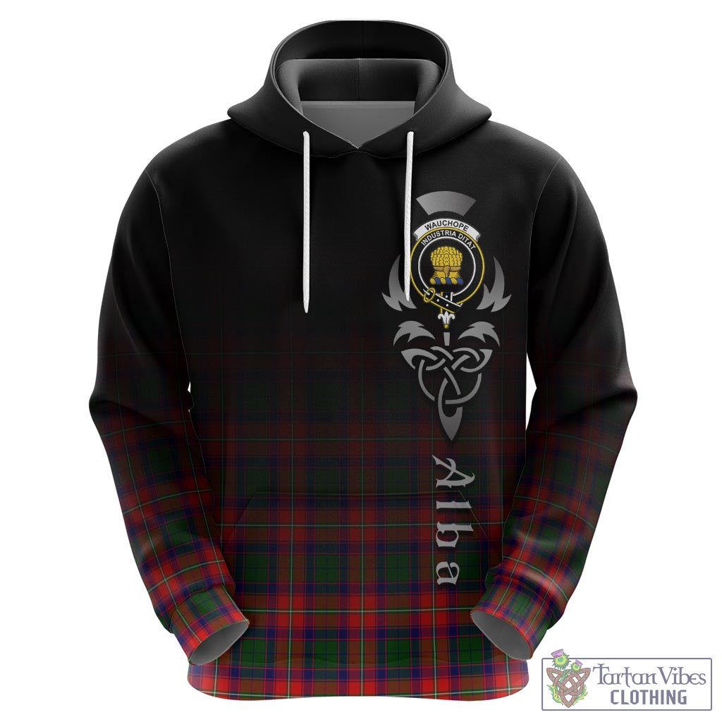 Tartan Vibes Clothing Wauchope Tartan Hoodie Featuring Alba Gu Brath Family Crest Celtic Inspired