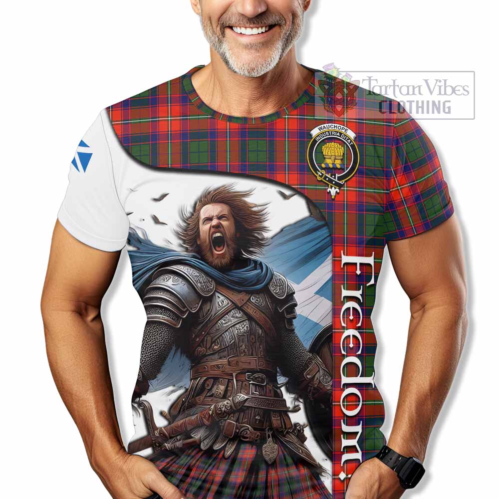 Wauchope Crest Tartan T-Shirt Inspired by the Freedom of Scottish Warrior