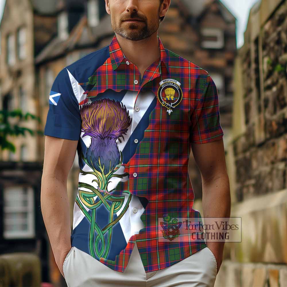 Wauchope Tartan Family Crest Hawaiian Shirt Scottish Thistle Celtic Inspired - Tartan Vibes Clothing