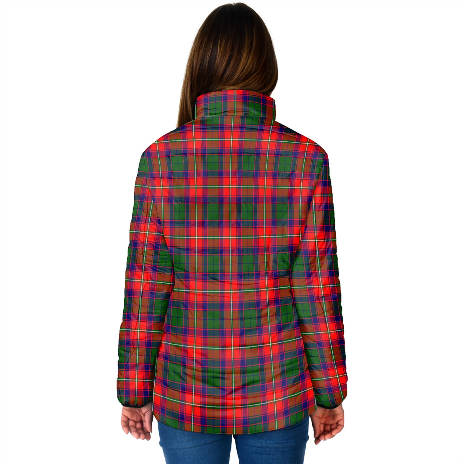 Wauchope Tartan Padded Jacket with Family Crest - Tartan Vibes Clothing