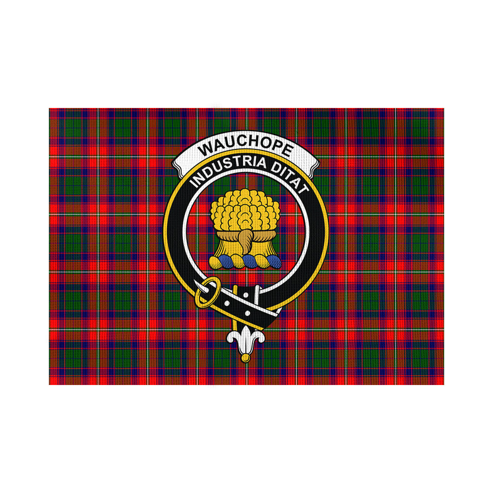 Wauchope Tartan Flag with Family Crest - Tartan Vibes Clothing