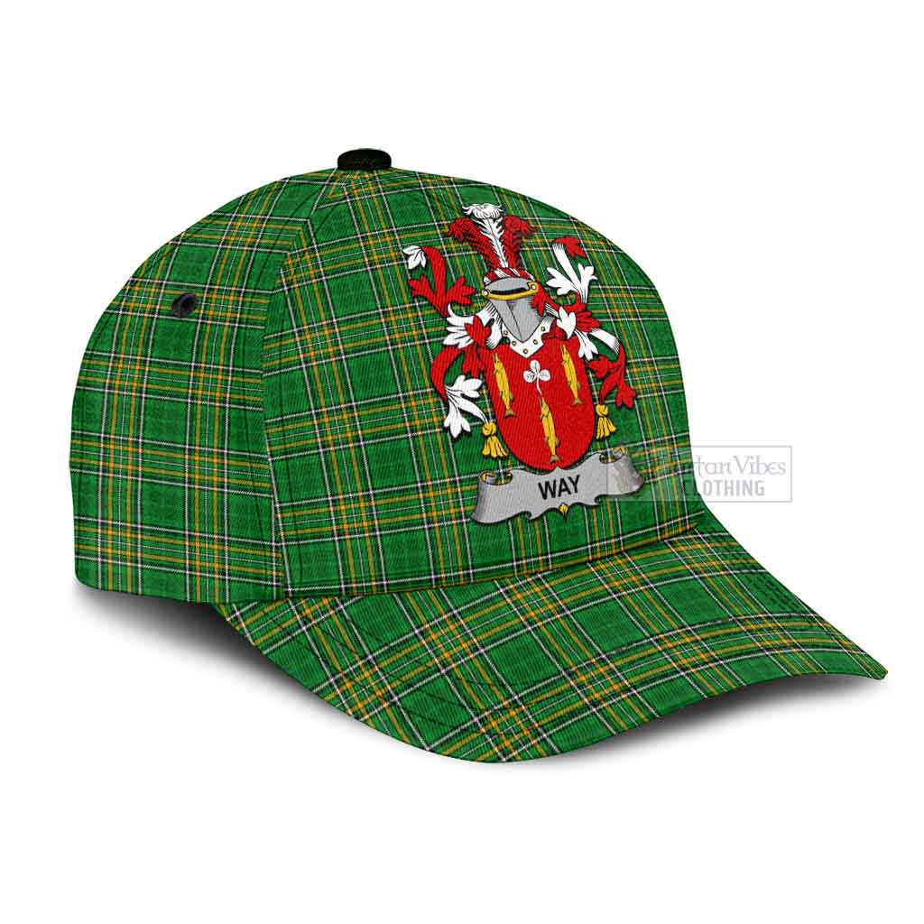 Tartan Vibes Clothing Way Irish Clan Tartan Classic Cap with Coat of Arms