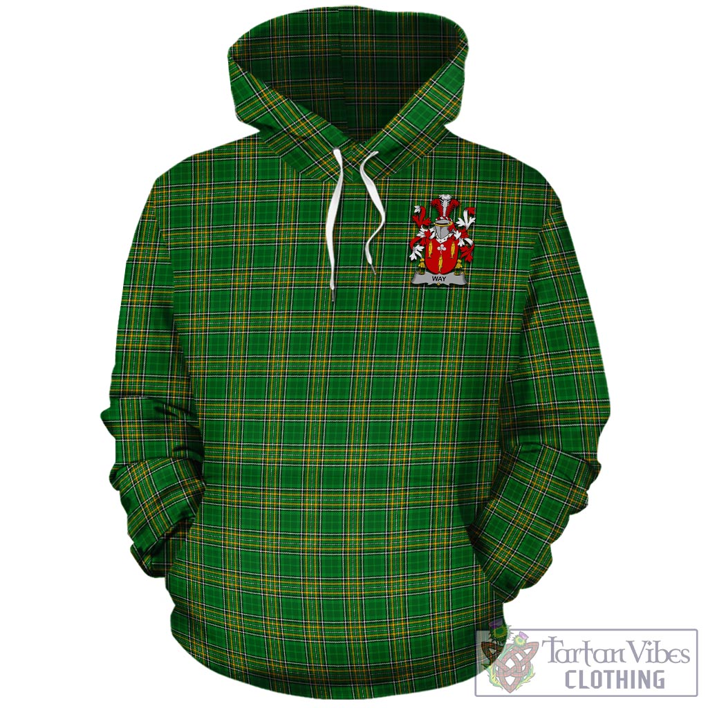 Way Irish Clan Tartan Hoodie with Coat of Arms - Tartan Vibes Clothing