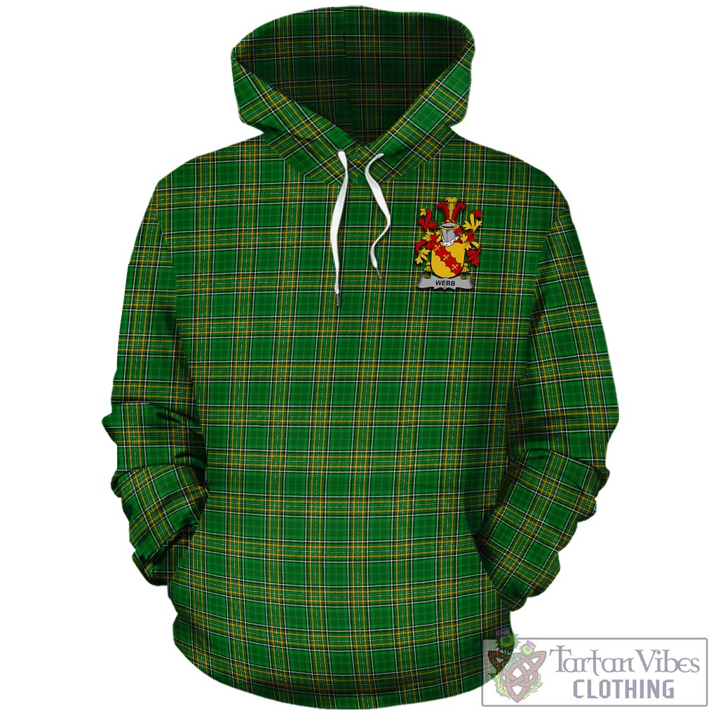 Webb Irish Clan Tartan Hoodie with Coat of Arms - Tartan Vibes Clothing