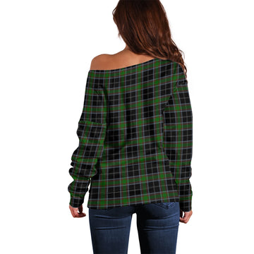 Webster Tartan Off Shoulder Women Sweater