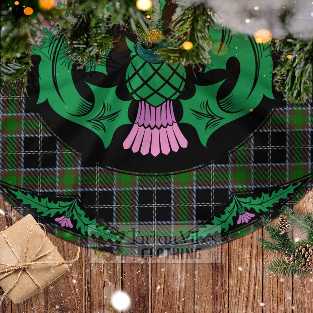 Tartan Vibes Clothing Webster Tartan Christmas Tree Skirt Scottish Thistle Style