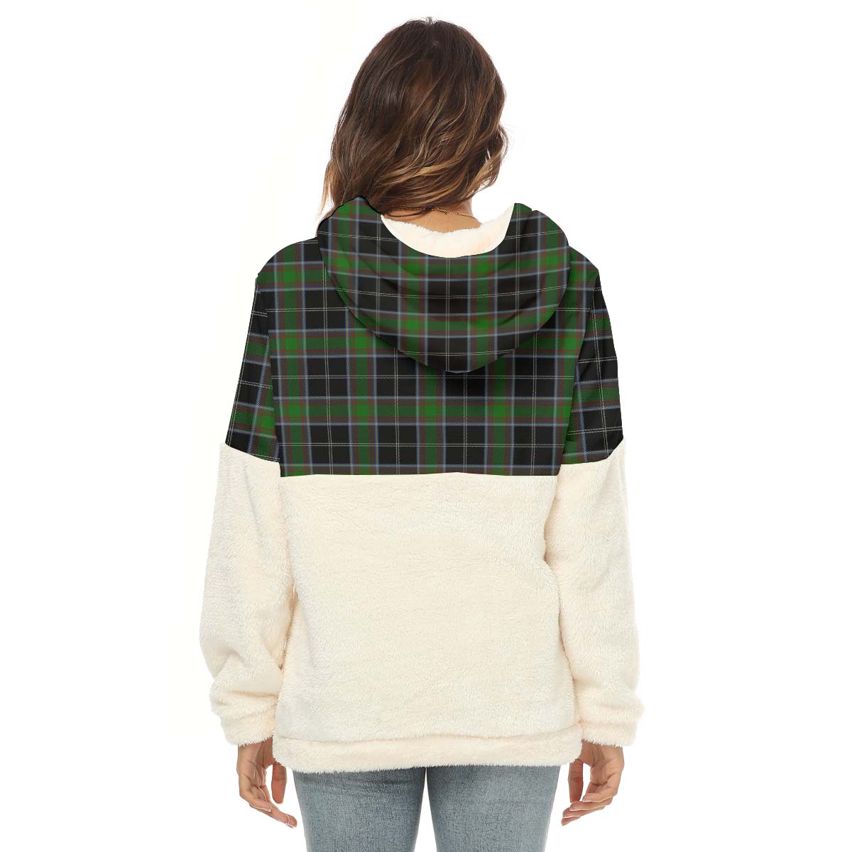 Webster Tartan Women's Borg Fleece Hoodie With Half Zip - Tartan Vibes Clothing