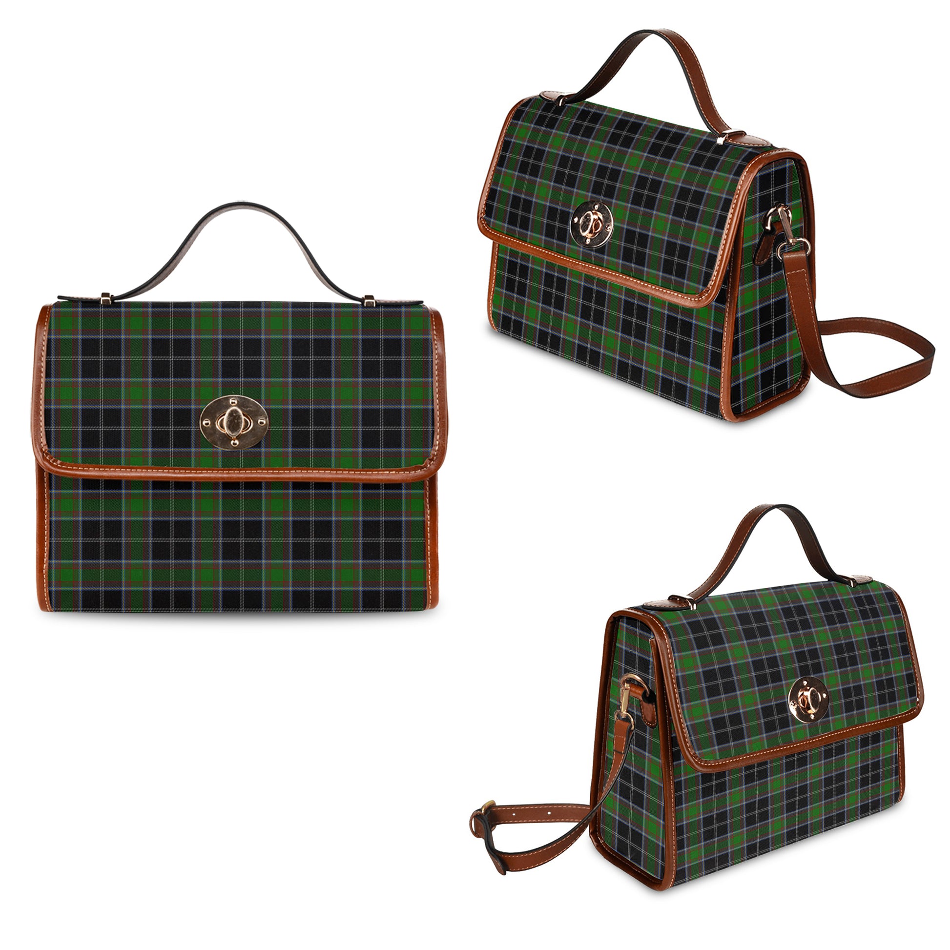 webster-tartan-leather-strap-waterproof-canvas-bag