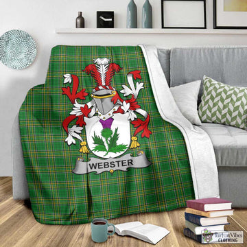 Webster Irish Clan Tartan Blanket with Coat of Arms