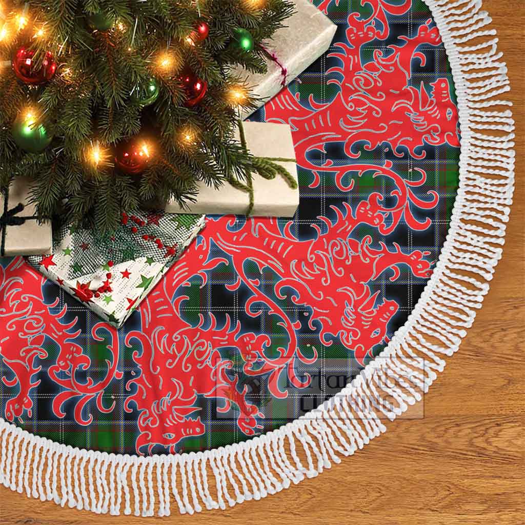 Tartan Vibes Clothing Webster Tartan Christmas Tree Skirt Lion Rampant Style