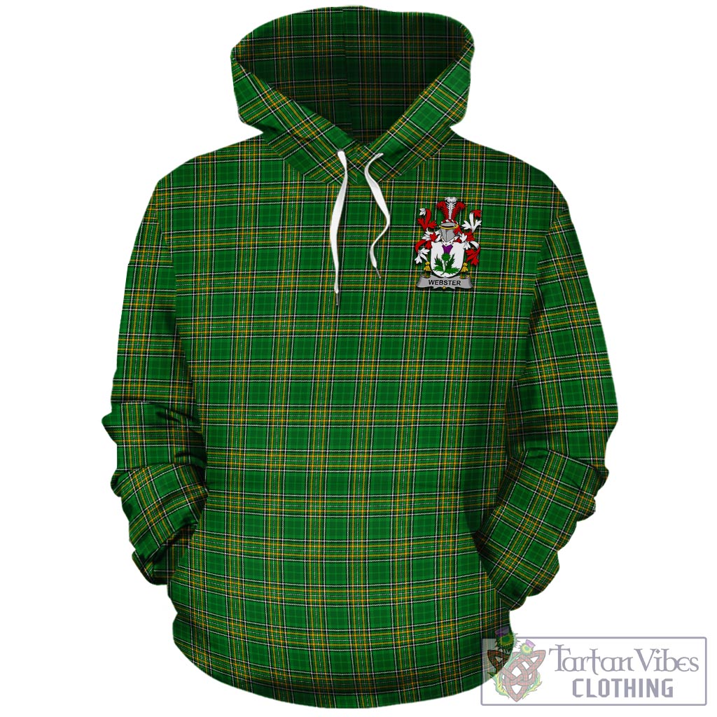 Webster Irish Clan Tartan Hoodie with Coat of Arms - Tartan Vibes Clothing