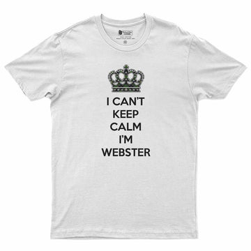 Webster Can't Keep Calm Men's T-Shirt White - Tartan Vibes Clothing