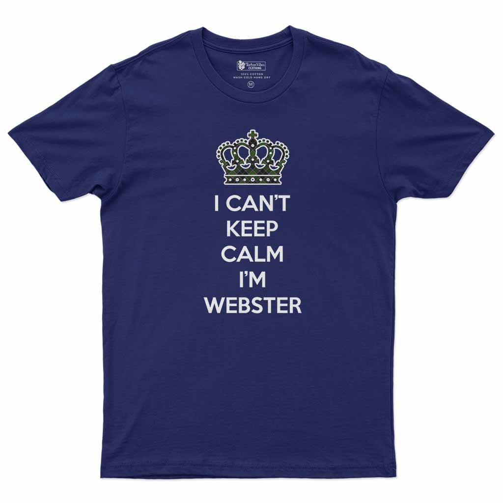 Webster Can't Keep Calm T-Shirt Navy - Tartan Vibes Clothing