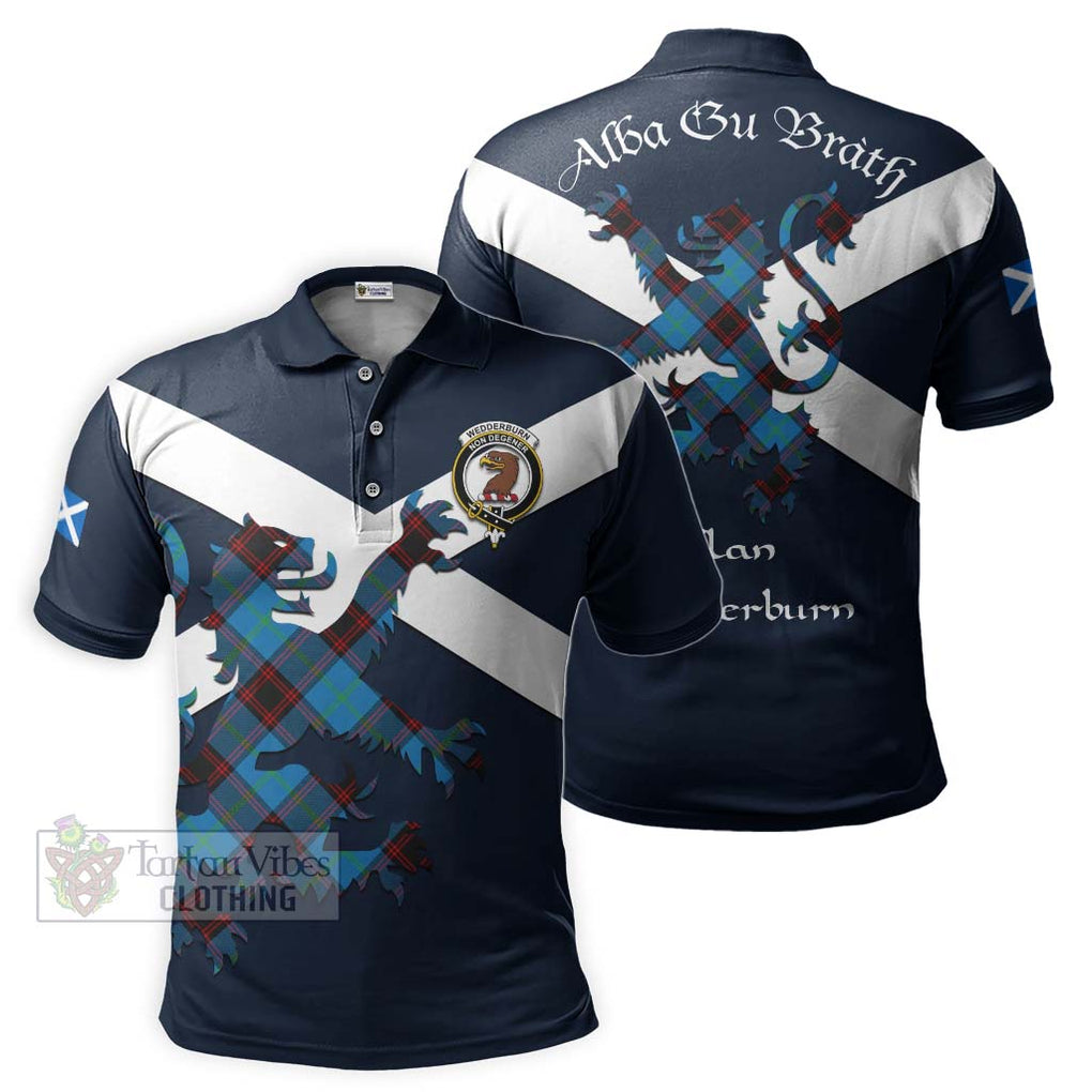 Tartan Vibes Clothing Wedderburn Tartan Lion Rampant Polo Shirt – Proudly Display Your Heritage with Alba Gu Brath and Clan Name