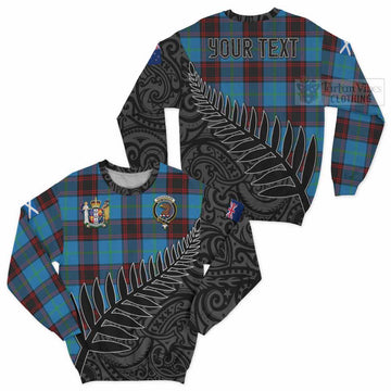 Wedderburn Crest Tartan Sweatshirt with New Zealand Silver Fern Half Style