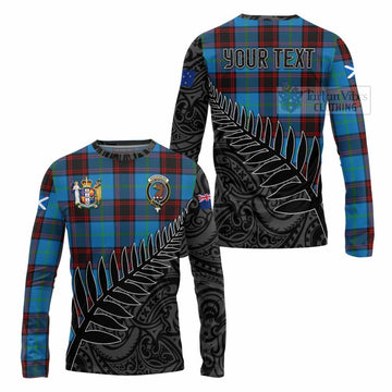 Wedderburn Crest Tartan Long Sleeve T-Shirt with New Zealand Silver Fern Half Style