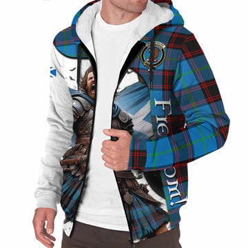 Wedderburn Crest Tartan Sherpa Hoodie Inspired by the Freedom of Scottish Warrior