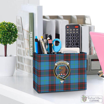 Wedderburn Tartan Pen Holder with Family Crest