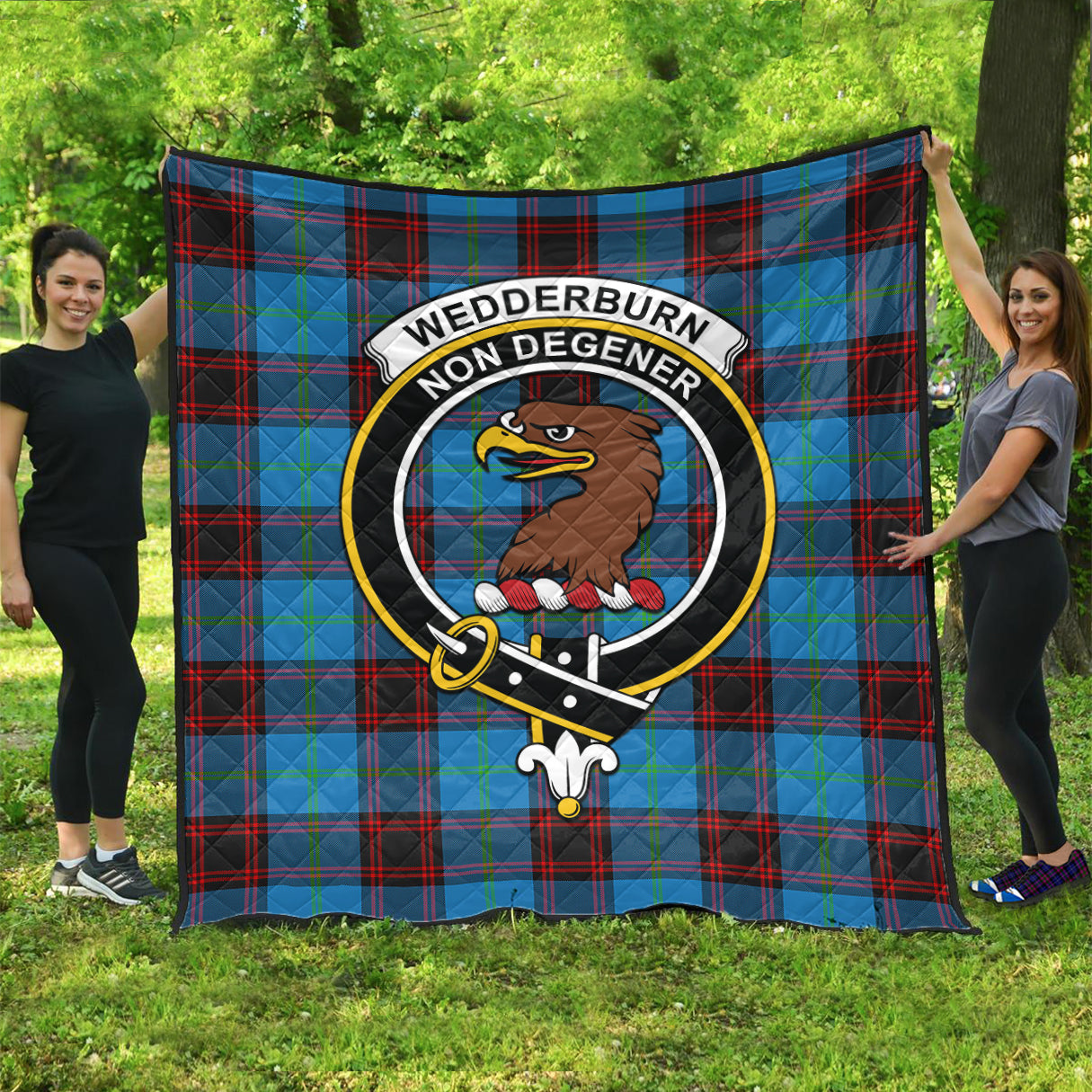 wedderburn-tartan-quilt-with-family-crest