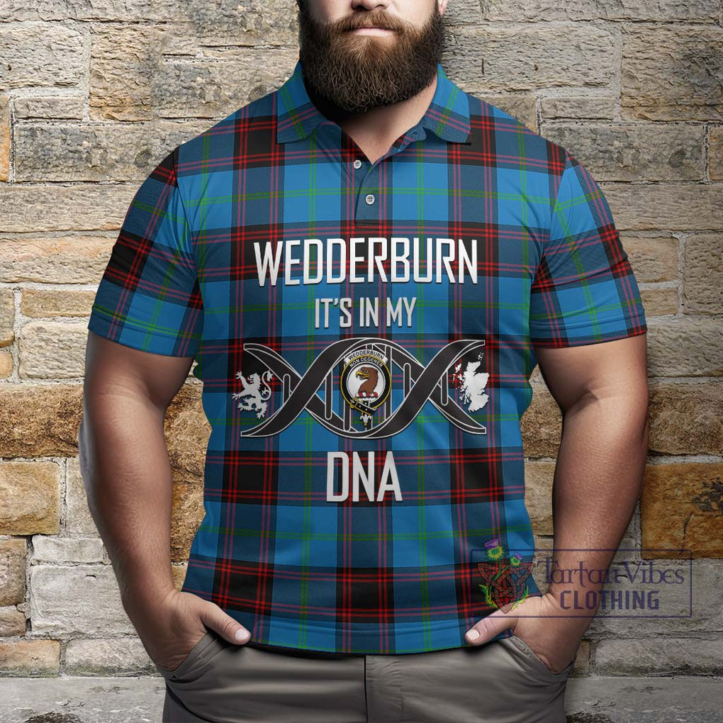 Wedderburn Tartan Polo Shirt with Family Crest DNA In Me Style Kid - Tartanvibesclothing Shop