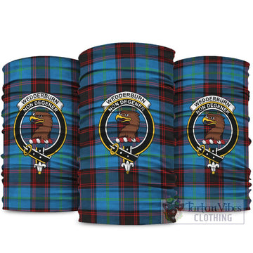 Wedderburn Tartan Neck Gaiters, Tartan Bandanas, Tartan Head Band with Family Crest