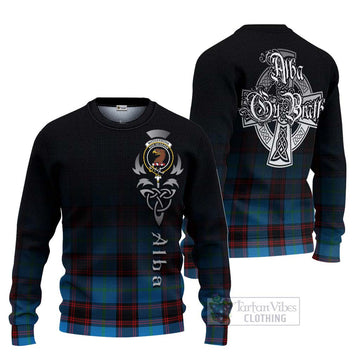 Wedderburn Tartan Ugly Sweater Featuring Alba Gu Brath Family Crest Celtic Inspired