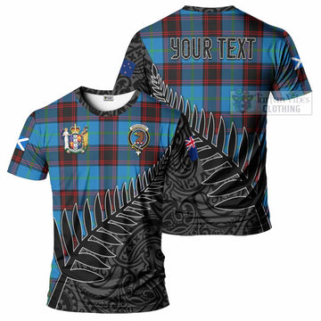 Wedderburn Crest Tartan T-Shirt with New Zealand Silver Fern Half Style