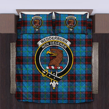 Wedderburn Tartan Quilt Bed Set with Family Crest