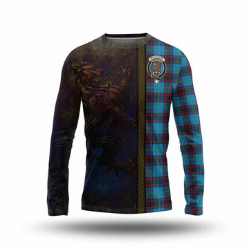Wedderburn Tartan Family Crest Long Sleeve T-Shirt Alba Gu Brath Be Brave Lion Ancient Style Unisex - Tartan Vibes Clothing