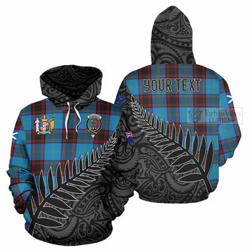 Wedderburn Crest Tartan Hoodie with New Zealand Silver Fern Half Style