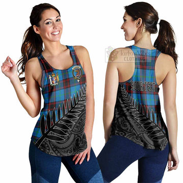 Wedderburn Crest Tartan Women's Racerback Tanks with New Zealand Silver Fern Half Style