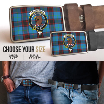 Wedderburn Tartan Belt Buckles with Family Crest