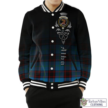 Wedderburn Tartan Baseball Jacket Featuring Alba Gu Brath Family Crest Celtic Inspired