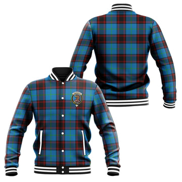 Wedderburn Tartan Baseball Jacket with Family Crest