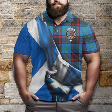 Wedderburn Tartan Polo Shirt with Family Crest Scotland Patriotic Style