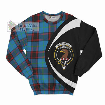 Wedderburn Tartan Sweatshirt with Family Crest Circle Style