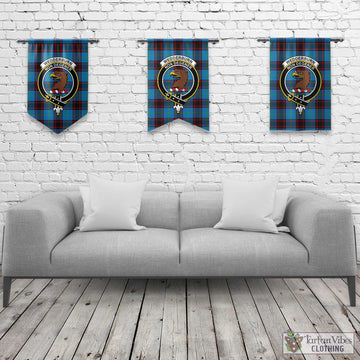 Wedderburn Tartan Gonfalon, Tartan Banner with Family Crest