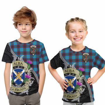 Wedderburn Tartan Family Crest Kid T-Shirt Lion Rampant Royal Thistle Shield Celtic Inspired Youth XL Size14 - Tartan Vibes Clothing
