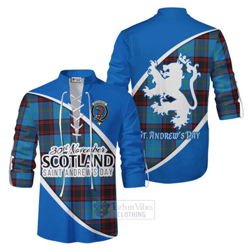 Wedderburn Family Crest Tartan Ghillie Kilt Shirt Celebrate Saint Andrew's Day in Style