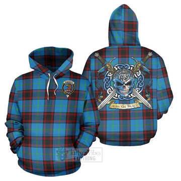 Wedderburn Tartan Hoodie with Family Crest Celtic Skull Style