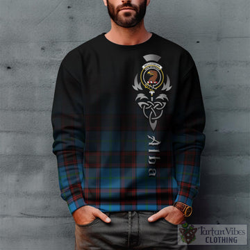 Wedderburn Tartan Sweatshirt Featuring Alba Gu Brath Family Crest Celtic Inspired