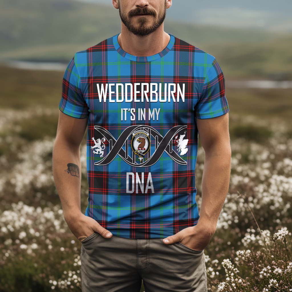 Tartan Vibes Clothing Wedderburn Tartan T-Shirt with Family Crest DNA In Me Style