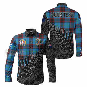 Wedderburn Crest Tartan Long Sleeve Button Shirt with New Zealand Silver Fern Half Style