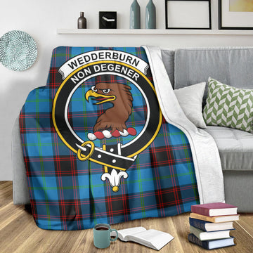 Wedderburn Tartan Blanket with Family Crest