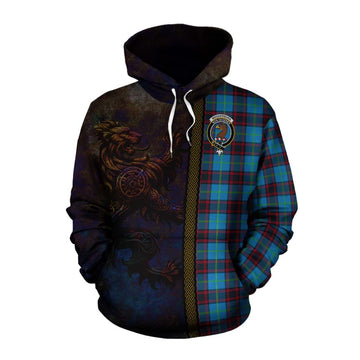 Wedderburn Tartan Family Crest Cotton Hoodie Alba Gu Brath Be Brave Lion Ancient Style Pullover Hoodie XS - Tartan Vibes Clothing