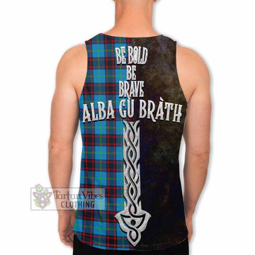 Wedderburn Tartan Family Crest Men's Tank Top Alba Gu Brath Be Brave Lion Ancient Style - Tartan Vibes Clothing