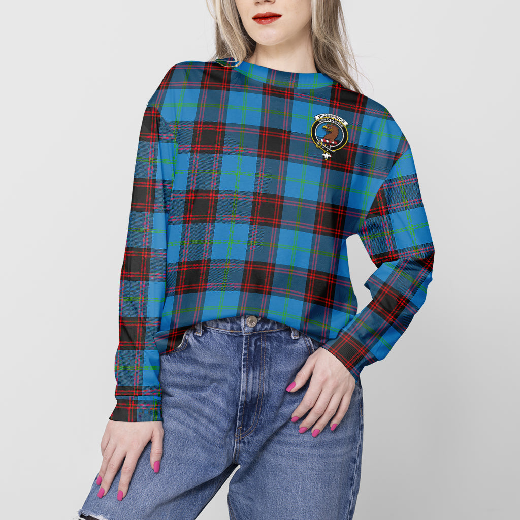 Wedderburn Tartan Sweatshirt with Family Crest - Tartan Vibes Clothing