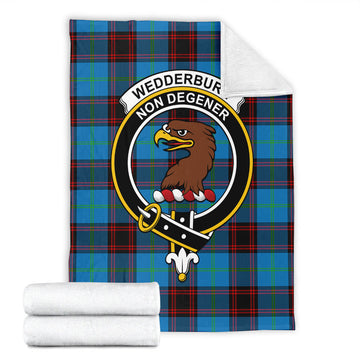 Wedderburn Tartan Blanket with Family Crest