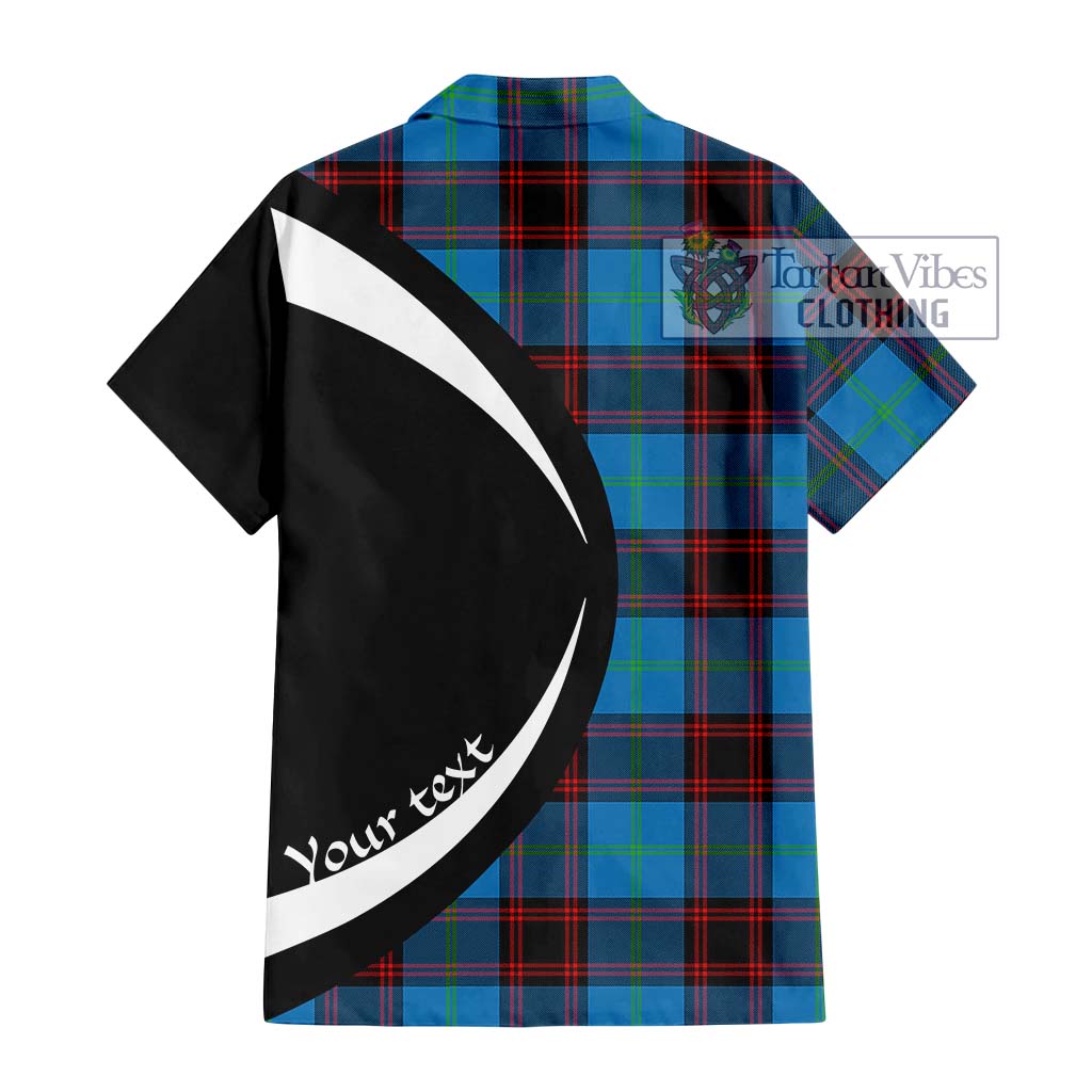 Tartan Vibes Clothing Wedderburn Tartan Short Sleeve Button Up with Family Crest Circle Style